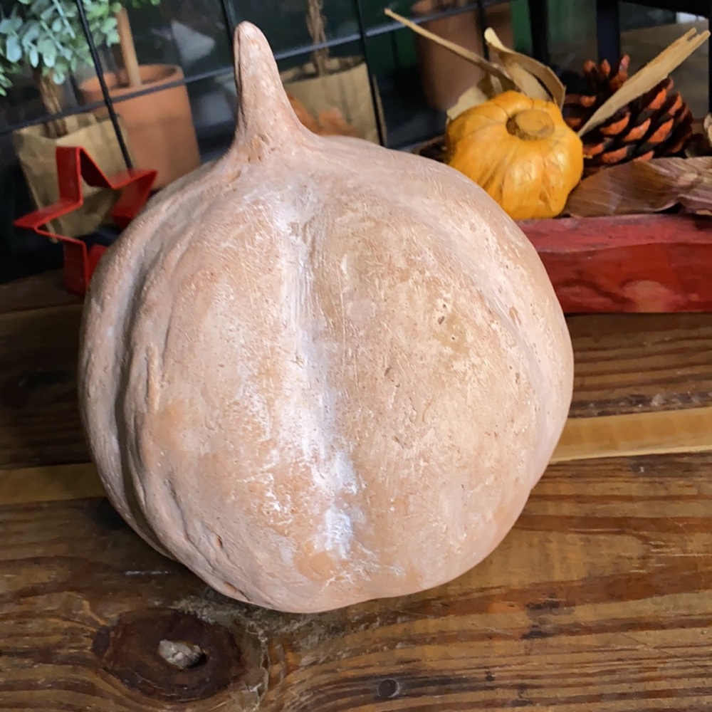 Pottery Barn Terra Cotta Pumpkin - Picture 3 of 12